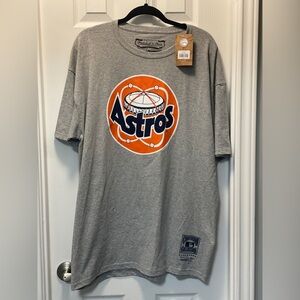 Mitchell & Ness Gray Cooperstown Graphic Tee- Houston ASTROS-XL , NWT